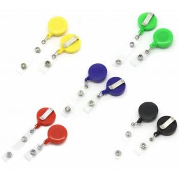 Plain Coloured Ski Reels / Retractable Reels x10