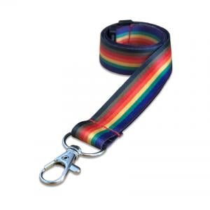 8 Stripe Rainbow Lanyard x10