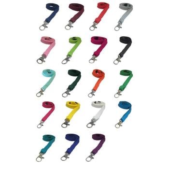 1cm Tubular Plain Coloured Lanyard x10