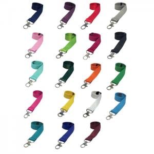 2cm Flat Plain Coloured Lanyard x10