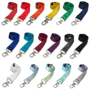 2cm SmoothSatin Plain Coloured Lanyard x10