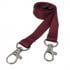 1.5cm Double Clip Plain Coloured Lanyard x10