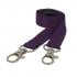 1.5cm Double Clip Plain Coloured Lanyard x10