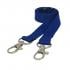 1.5cm Double Clip Plain Coloured Lanyard x10