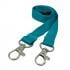 1.5cm Double Clip Plain Coloured Lanyard x10