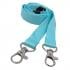 1.5cm Double Clip Plain Coloured Lanyard x10