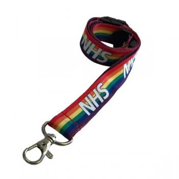 NHS Triple Break Rainbow Lanyard x10