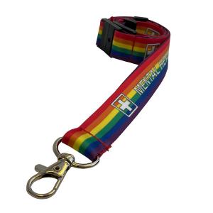Rainbow Mental Health First Aider Lanyard - Pack of 10